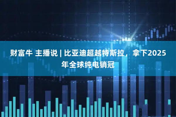 财富牛 主播说 | 比亚迪超越特斯拉，拿下2025年全球纯电销冠
